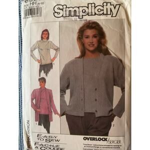 Simplicity sewing pattern  8303 top tunic 1990s